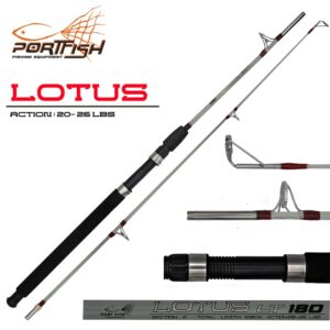 Portfish Lotus 120cm Metal Halkalı Tekne Kamışı 20-26lbs